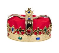 Boland Krone 64557 Children's Royal King, Crown, Emperor, Queen, Duke, Headpiece, Carnival, Halloween, Theme Party, Theatre, Stage, Solid, Multicoloured, Standard Size