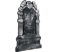 Boland 72019 Gravestone Flying Skull RIP Size Approx. 50 x 30 cm Decoration for Halloween, Carnival and Theme Party