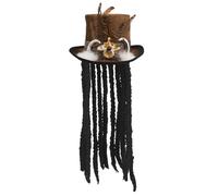 Boland Voodoo Witch Doctor Buluku Top Hat with Hair Adult Halloween Fancy Dress