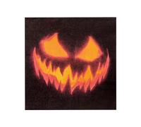 Boland 72312-12 Napkins Scary Pumpkin, Black/Orange, Costume Accessory, Halloween Accessory