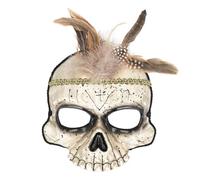 Boland 72383 - Voodoo Damballa Half Mask for Costumes, Halloween and Carnival, Skull