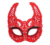 Boland 72386 Devil Eye Mask with Lace Applique, Mask for Costumes, Halloween and Carnival
