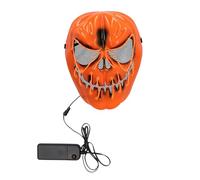 Boland 72396 LED Horror Mask with Light, Face Mask for Costumes, Halloween, Carnival or Theme Party, Pumpkin, Killer