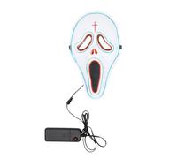 Boland 72397 LED Horror Mask with Light, Face Mask for Costumes, Halloween, Carnival or Theme Party, Ghost, Killer