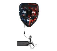 Boland 72398 LED Horror Mask with Light, Face Mask for Costumes, Halloween, Carnival or Theme Party, Killer, Psycho