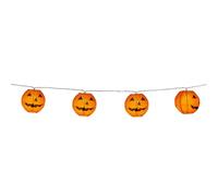 Boland 73230 Fairy Lights with Pumpkin Lanterns, Length 185 cm, Includes 2 x AA Batteries, Halloween Decoration, Party Decoration