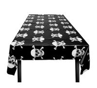 Boland 74115 Pirate Tablecloth, 130 x 180 cm, Skull Table Cloth, Decoration, Party Tableware, Birthday, Theme Party, Carnival