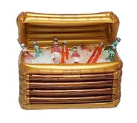 Boland 74223 Inflatable Treasure Chest, Drinks Cooler, Decoration, Party Decoration for Pool, Summer Party and Theme Party