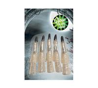 Boland 74508 Witch Finger Set, 10 Pieces, Glow-in-the-Dark Covers for Your Fingers, Ideal for Carnival or Halloween, Costume Accessory for Witch or Vampire