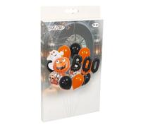 Boland 74677 Balloon Set for Halloween, Decoration with Foil Balloons, Confetti Balloons and Accessories