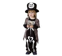 Boland 78096 Children's Scary Skeleton Costume - Black/White
