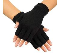 Boland 80s Black Fingerless Gloves, 1980s Fancy Dress Accessory, 80s, Party, Festival, Carnival, Adult, One Size