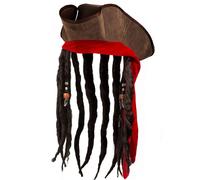 Boland 81938 - Hoed Pirate Dirty Jack met synthetisch haar voor carnaval en them