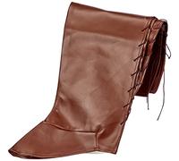 Boland 81993 Walker Boot Warmers, Brown, Accessory for Pirate, Buccaneer, Musketeer or Medieval Costume, Accessory for Fancy Dress Costumes
