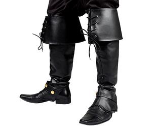 Boland 81995 Black Pirate Boot Tops Boot Covers