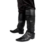 Boland 81996 Pirate Musketeer Synthetic Leather Boot Tops Black