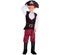 Boland 82159 Children's Pirate Tom Costume 140 Black