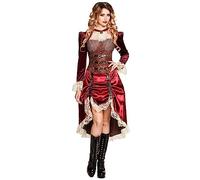 Boland-83648 Costume Adult Woman, Brown, Red, 83648