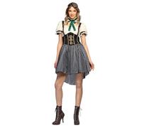 Boland 83893 Lady Steampunk costume, Striped, Multicoloured, L