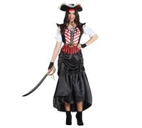 Boland 83904 Adult Pirate Grace Costume, Striped, Multicoloured, S