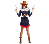 Boland 84135 Adult Cowgirl Costume Samantha, Multicoloured, M-L