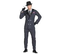 Boland 84446 Gangster/Mafia Adult The Boss Costume, Striped, Multicoloured, S