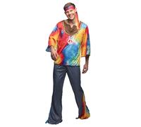 Boland 84465 Erwachsenenkostüm Hippie Marley Adult Costume, Multicoloured, 56/54