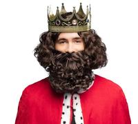Boland 85062 Wig King with Beard for Adults, Synthetic Hair for Theme Party or Carnival, Accessory for Fancy Dress Costumes