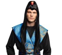 Boland 85063 Samurai Wig for Adults, Synthetic Hair Hairstyle for Theme Party Carnival Costume Accessories