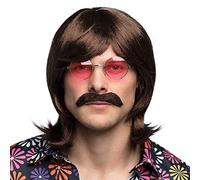 Boland 85722 - Adult Wig Gary with Moustache, Synthetic Hair with Beard, Hairstyle, Accessory, Headwear, Costume, Carnival, Theme Party