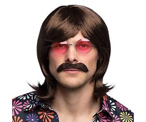 Boland 85722 - Adult Wig Gary with Moustache, Synthetic Hair with Beard, Hairstyle, Accessory, Headwear, Costume, Carnival, Theme Party