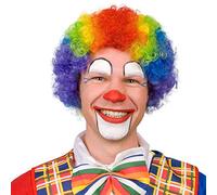 Boland 85926 Curly Clown Wig, Multicoloured, Colourful, Curly, Synthetic Hair, for Adults, Accessory, Costume Accessories, Rainbow Colours, Theatre Show, Strike Move, Theme Party, Carnival