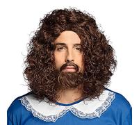 Boland 10103245 Batman Adult Musketeer Wig with Beard, Multicoloured, Standard Size