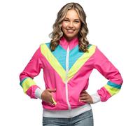 Boland 88527 90s track jacket Training, Neon Pink, M