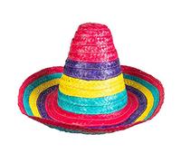 Boland 95475 - Children's Sombrero Puebla, Diameter 40 cm, Colourful Straw Hat, Headwear, Children's Party, Costume, Carnival, Theme Party