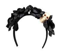 Boland 97007 Dia de los Muertos Headband Skull Tiara with Flowers, Day of the Dead, Mexican Holiday, Accessories for Fancy Dress Costumes, Halloween Costume, Carnival, Theme Party