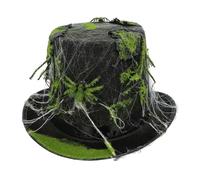 Boland 97090 Zombie Hat with Spider Web, Top Hat for Halloween, Carnival and Costumes, Vampire, Witch, Magician
