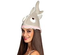 Boland 99951 Shark Hat for Adults, One Size, Grey, Fish, Underwater World, Headw