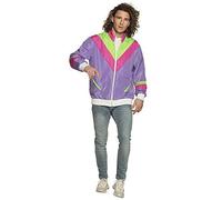 Boland - Adult 80s Training Jacket with Pockets for Camping Suit, Jogging Suit, Assi Suit, Retro Style, Group Costume, Theme Party, Carnival, Green, M