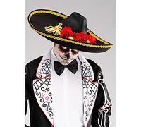 Boland Adult Black Day of The Dead Sombrero Hat