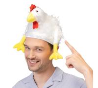 Boland Adult Chicken Hat - Fluffy Carnival Costume Accessory with Fun Chicken Head and Hanging Yellow Legs - Perfect for Theme Parties, Group Costumes, and Fancy Dress Events