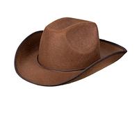 Boland Adult Cowboy Hat, Western Fancy Dress Accessory, Unisex, For Men and Women, Sheriff, Rodeo, Party, Festival, Halloween, Cowboy Dress Up, One Size (Brown)