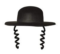 Boland - Adult Hat with Temple Curls, Headpiece, Pastor, Religion, Accessories, Costume, Carnival, Theme Party