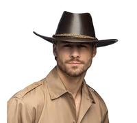 Boland Adult Outback Cowboy Hat - Brown Western Fancy Dress Accessory for Men and Women - Australian Style Hat for Festival, Carnival, Rodeo, Halloween, Costume and Theme Party - One Size