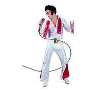 Boland 83527 Elvis Rock 'N Roll Star Adult Costume White/Red L (54/56)