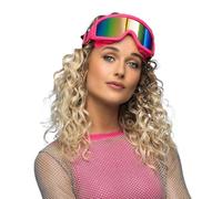 Boland Adult Ski Goggles Costume Accessory - Retro 90s Après Ski Party Glasses with Elastic Headband - Fancy Dress Eyewear for Festivals, Carnival, Ski Theme Parties & Snow Disco Costumes