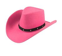 Boland Adult Wichita Cowboy Hat, Western Fancy Dress Accessory, Unisex, For Men and Women, Sheriff, Rodeo, Party, Festival, Halloween, Cowboy Dress Up, One Size, Pink