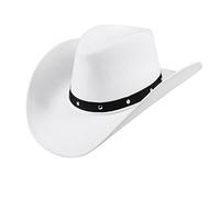 Boland Adult Wichita Cowboy Hat, Western Fancy Dress Accessory, Unisex, For Men and Women, Sheriff, Rodeo, Party, Festival, Halloween, Cowboy Dress Up, One Size, White