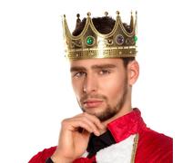 Boland Adults Kings Crown Gold Royal Fancy Dress Accessory Crown For Men