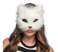 Boland - Animal Mask Cat Plush Realistic Half Mask for Carnival, Theme Party or Cosplay Event